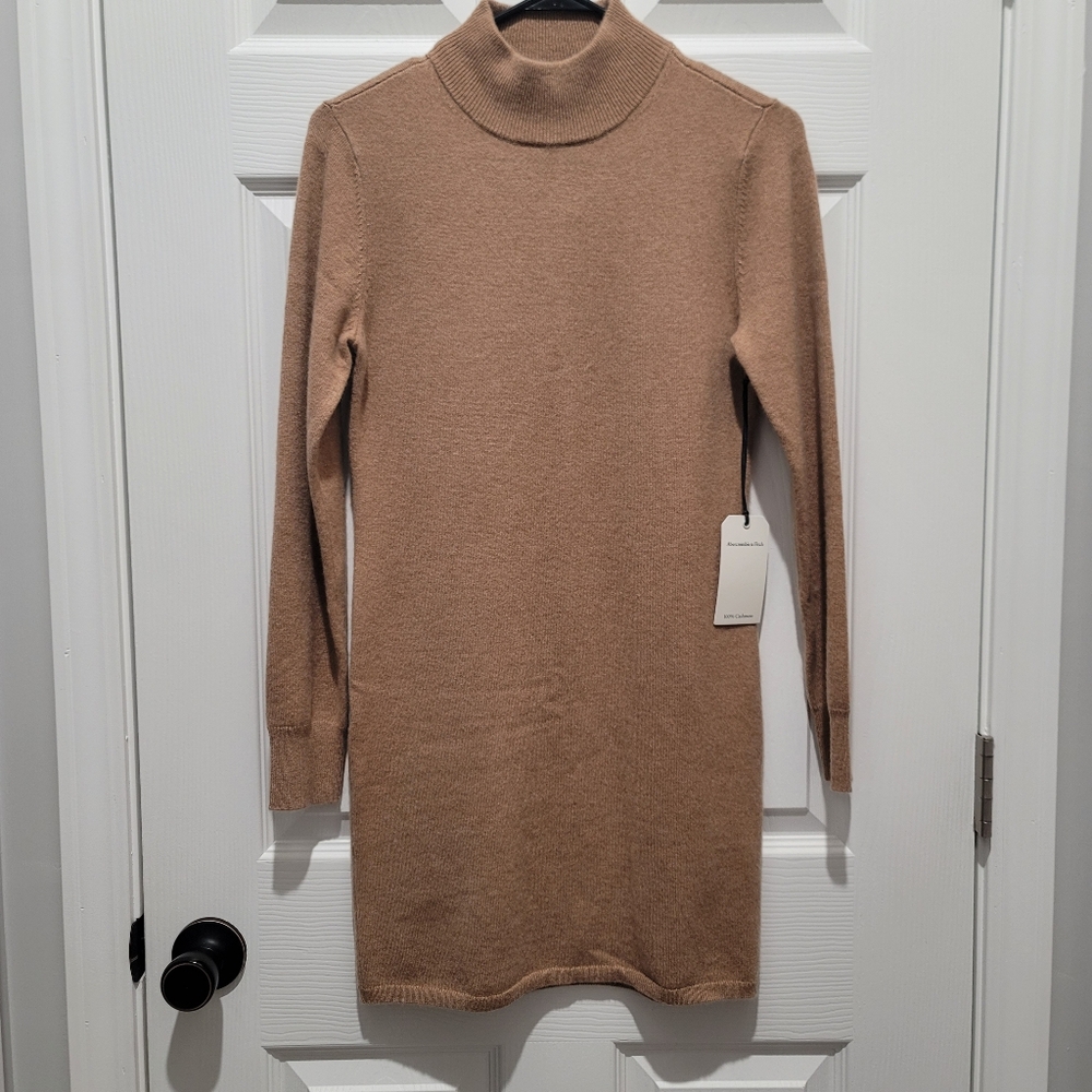NWT Abercrombie Cashmere-Blend Mockneck Mini Sweater Dress XSP - Picture 2 of 11